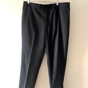 Men's black wool slacks